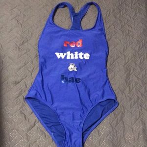 Bikini- one piece bathing suit patriotic